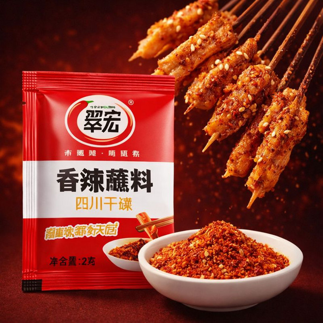 사천 매운 양꼬치 시즈닝 양고기 훠궈 소스, 300개, 2g