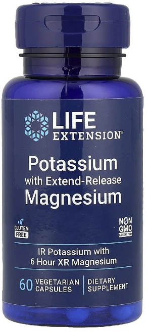 라이프익스텐션 칼륨 서방형 마그네슘 함유 60 베지캡슐, 60정, 1개 - 쿠팡