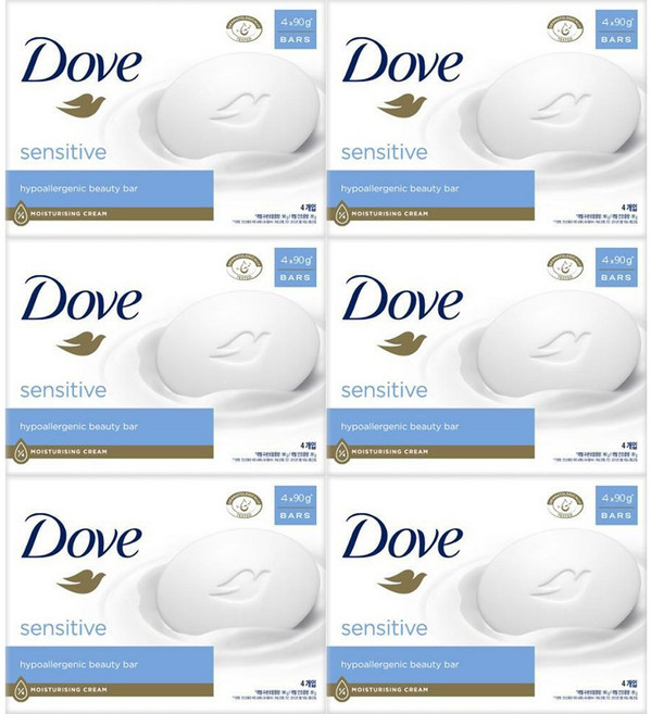 도브 뷰티 바 센서티브 비누 90g, 6개입