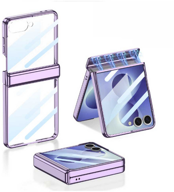 갤 겔럭시 flip8 SM-F776 플립7 flip6 지플립5 지플립 갤플립 ZFLIP 제트플립 도금 투명 필름일체형 핸드폰 케이스