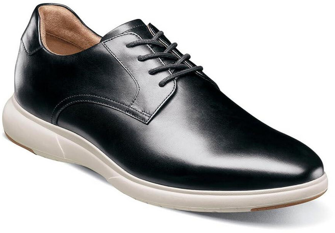 [미국수입정품] 플로쉐임 Florsheim 남성용 Dash 플레인 토 옥스포드 블랙 W/화이트 솔 292877