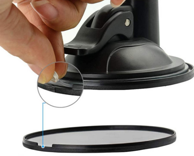 차량용 대시보드 부착판 흡착판 보조 부품 흡착거치대 설치 패드, 블랙, 1개