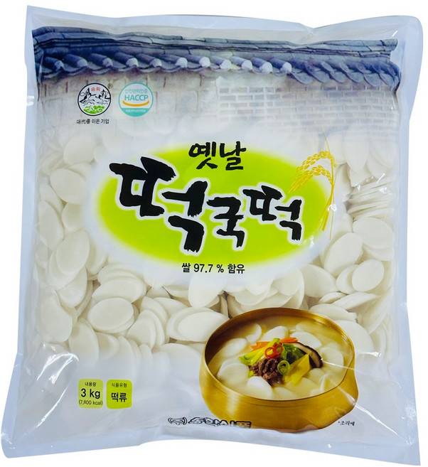 [송학식품] 옛날 떡국떡 3kg (약 20인분) _ 대용량, 1개