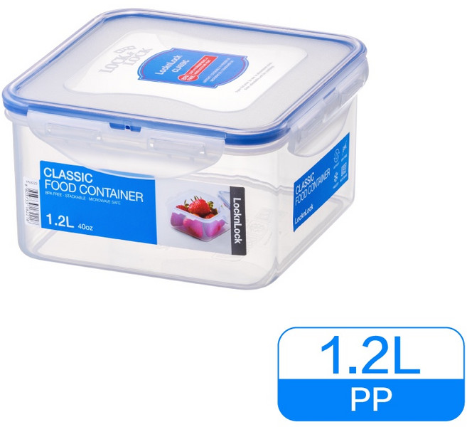 樂扣樂扣 PP 保鮮盒 方形 (1.2L) 822D, 1個