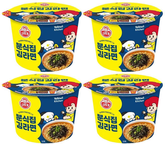 오뚜기 분식집 김라면 100g, 4개