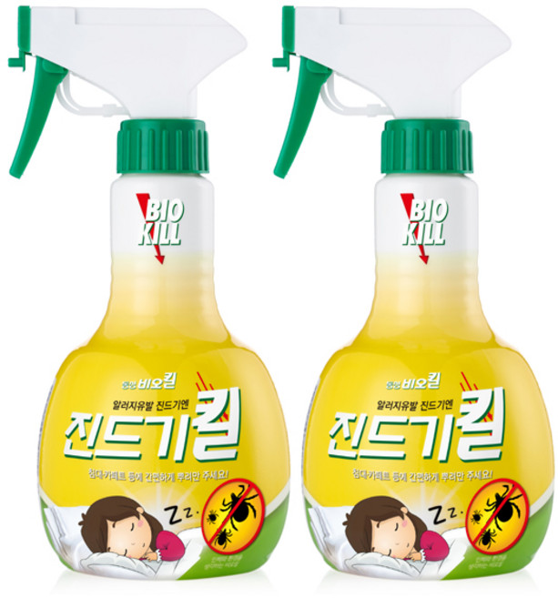 비오킬 진드기킬 370ml 2개/분무기 뿌리는 살충제, 2개