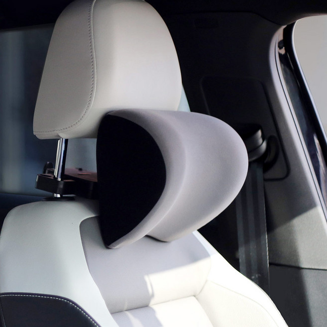 레모토 차량용 각도조절 목쿠션 메모리폼 헤드쿠션, 그레이, 1개