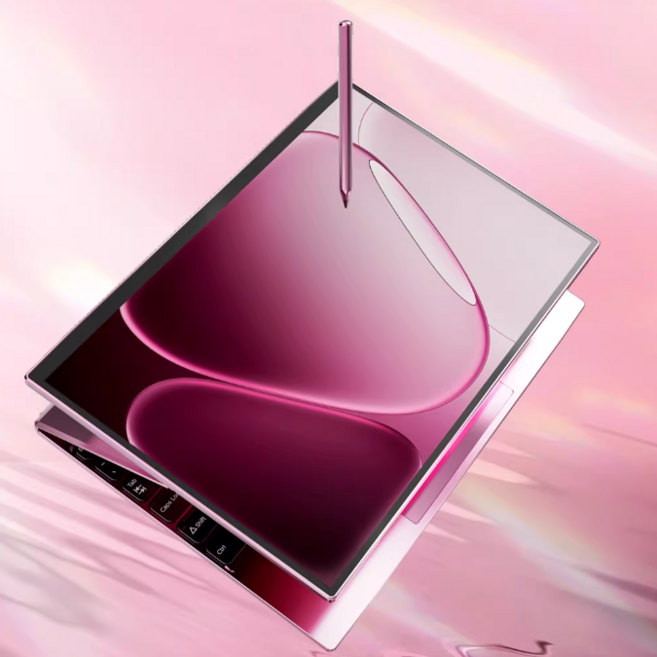 IBIP 폴딩 노트북 태블릿 2in1 360도 4K터치스크린 슬림오피스4in1 인텔N95-CPU 5500mah, Wi-Fi, 256GB, 터치판16G(14.1인치/I7)핑크
