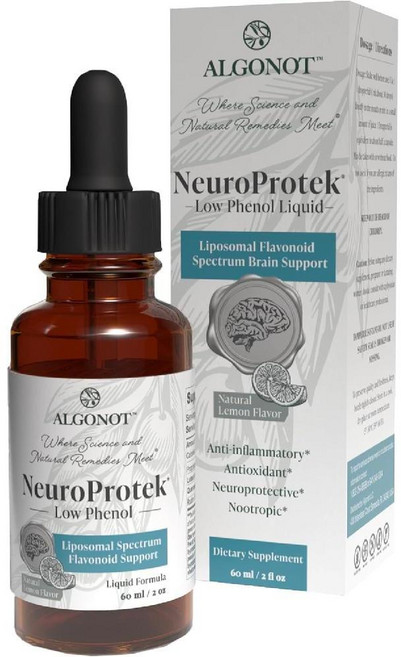NeuroProtek 저 페놀 액체 - 60회 제공량 루테올린 제형. 루테올린과 기타 플라보노이드, 1개, 60ml