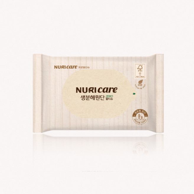 생분해 엠보싱 물티슈 10매x25팩 회사비품 플라스틱제로 물수건 휴대용티슈, 60g