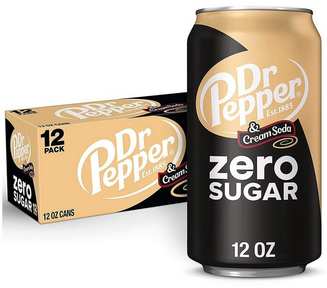 닥터페퍼 크림소다 제로 슈가 355ml, 12개