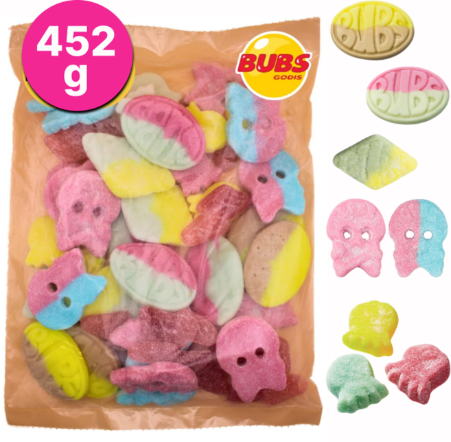 Bubs 스웨덴 캔디 스웨디시 젤리 비건젤리 믹스 1 파운드, 1개