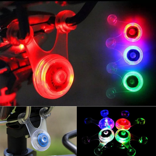 안장 실리콘라이트 스포크라이트 자전거 LED안전등, 블루, 1개