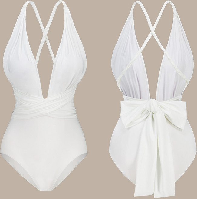 모노소울 몸매완벽보정 섹시 라엔느 모노키니 수영복 큰컵 비키니, 화이트 (새하얀흰색), XL (55-66반사이즈 추천)