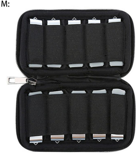 휴대용 U 디스크 USB 플래시 케이스를위한 주최자 충격 방지 여행 보호 스토리지 백 6/10 슬롯, 중간, 02 for Medium