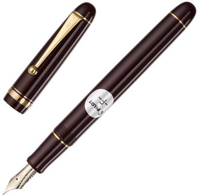 오리지널 파일럿 커스텀 74 투명 만년필 14k 골드 펜촉 포함 이상적인 비즈니스 및 사무실 선물 남성, 04 M, 05 빨간