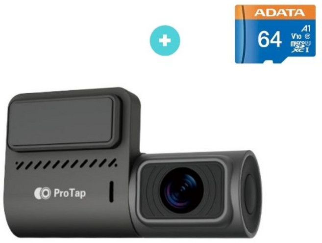 ProTap M1 智慧行車記錄器 2K 2560x1440P 130度超廣角 400萬畫素 64G, 64GB