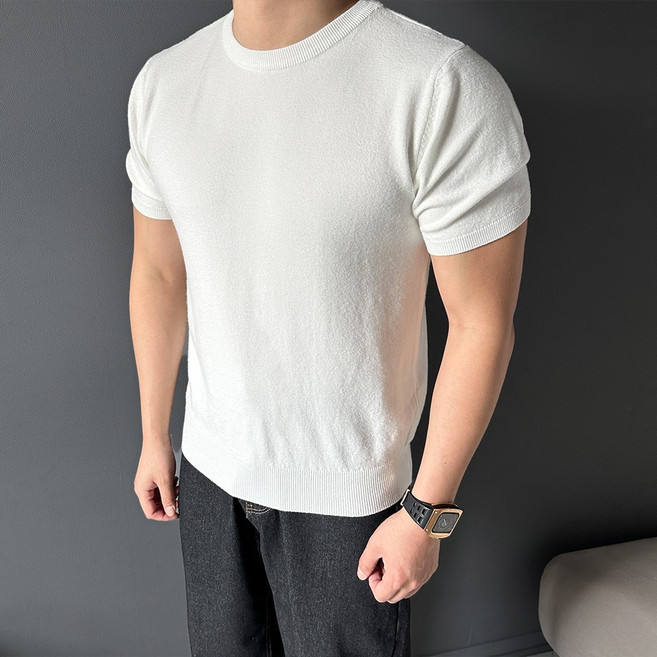 소프트 니트 반팔 M-3XL 남여공용