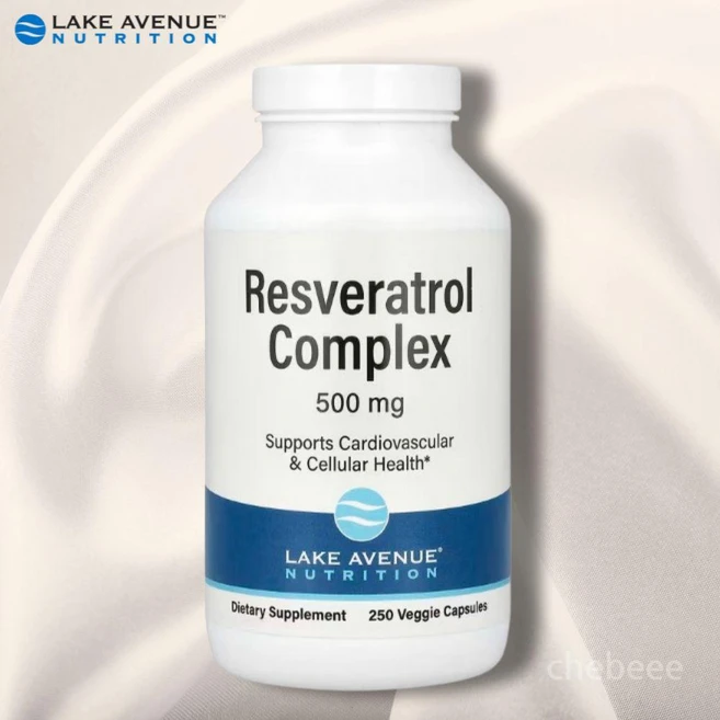 레이크에비뉴 레스베라트롤 콤플렉스 500mg 250 식물성 캡슐 미국 해외 직구 항산화, 250정, 1개 - 쿠팡