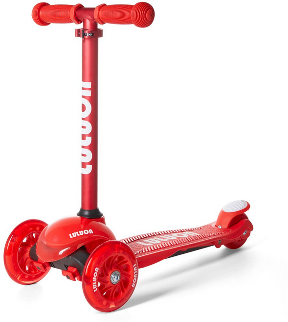 룰루온 미니 킥보드 유아 어린이 아기 3세 4세 5세 6세, 룰루온미니-크림슨레드, 1개