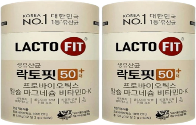 종근당 락토핏 50대+ ( 60개입) 2개, 2g, 120개 - 쿠팡