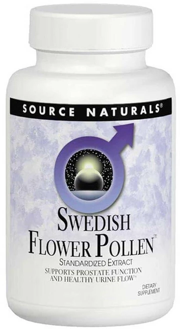 Source Naturals 스웨덴 꽃가루 추출물 보충제 전립선 기능 및 건강한 소변 흐름 지원 - 45정, 1개 - 쿠팡