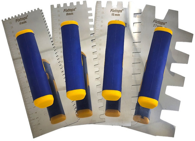 픽스톱 경량 스텐 톱니 고대 타일 본드 압착고데 흙손 갈갈이, 픽스톱 경량스텐 톱니고대 15mm, 1개