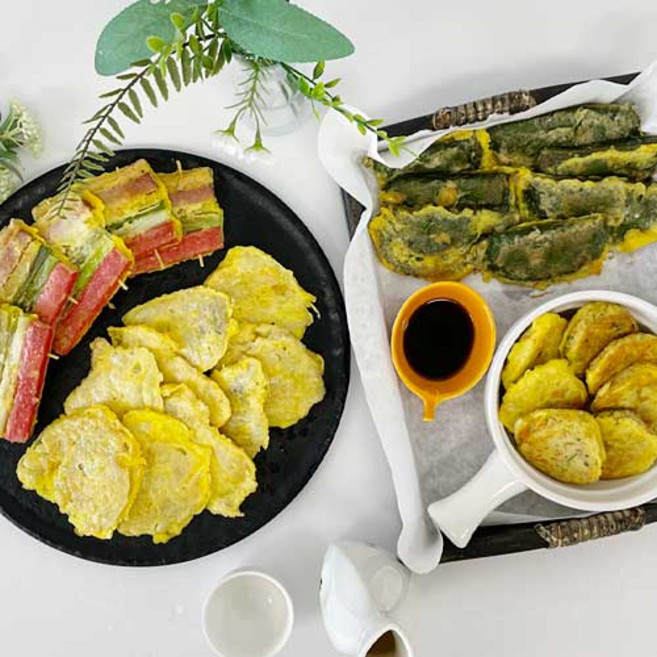 쏘굿 수제 모듬전 3종(6봉) 깻잎전 완자전(2봉) 명태전(3봉), 1세트, 1.65kg