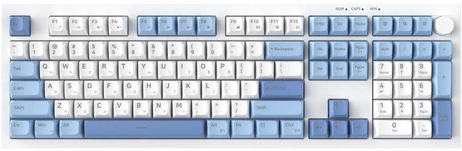 QN108 유선 키보드 108키 멤브레인, 제조사축, 블루베리