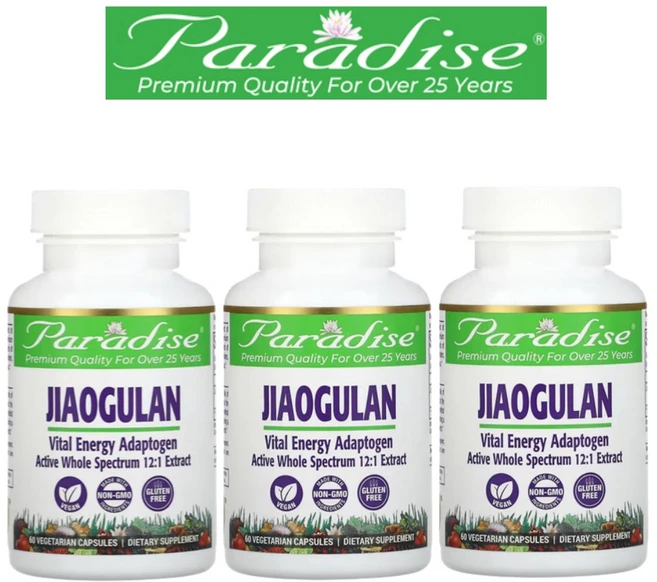 파라다이스허브 돌외잎추출물 지노스테마 펜타피럼 60베지캡슐 3개, 3팩, 60정 - 쿠팡