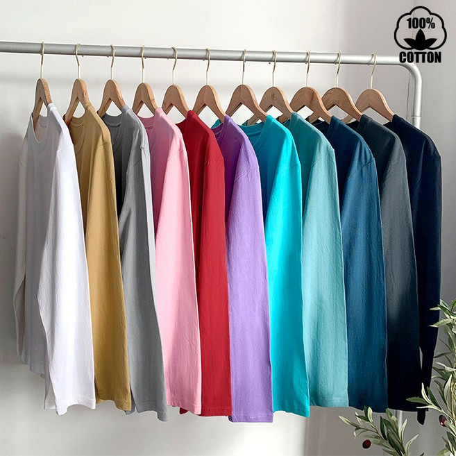 스타일아유 남녀공용 순면 소프트터치 고밀도 긴팔티셔츠[AZA8TS1274]