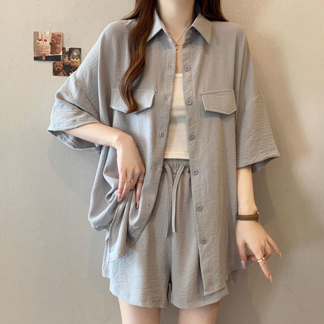 여성투피스 / 여성세트 / 반팔셔츠 + 반바지 / 핫팬츠 / 여름바지 / 반팔티 / 블라우스 / SYX061223 35