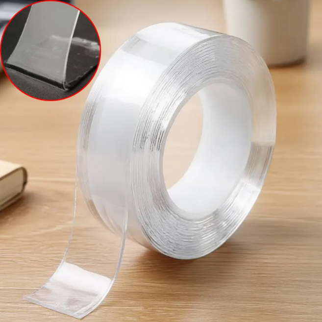 하루홈 자국없는 초강력 실리콘 양면테이프 2cm*3m, 1개