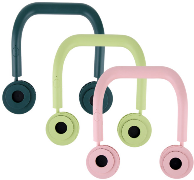 [KAXIYA] 카시야 앤드어스 넥밴드 휴대용 선풍기, 넥밴드선풍기_라이트그린, 1개