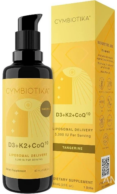 심바이오티카 리포솜 비타민D3 K2 코큐텐 리포조말 액상영양제 귤맛 60ml, 1개 - 쿠팡