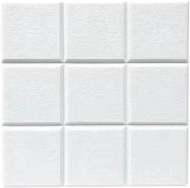 毛氈板 方格留言板 照片牆 背景貼 毛氈隔音棉, 白色【30*30公分】,美纹纸+魔术贴, 1個