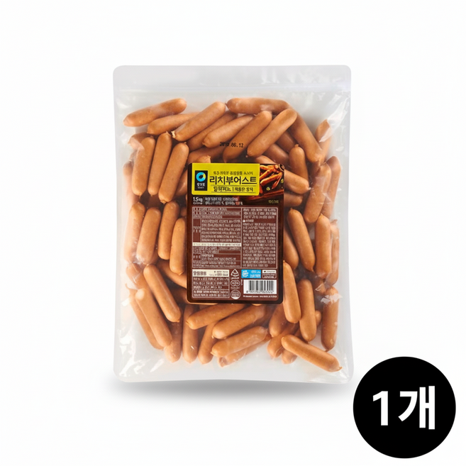 청정원 리치부어스트 할라피뇨 (냉동) 1.5kg, 1개