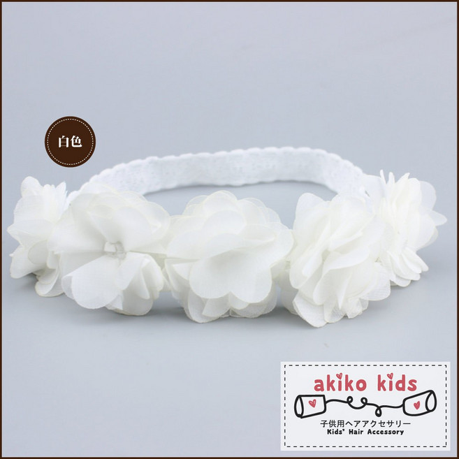 akiko kids 寶寶髮帶 蕾絲花朵造型 適合0-18個月