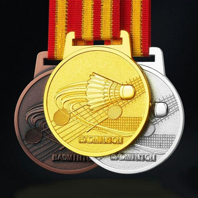 배드민턴 메달 트로피 경기 학교 대회 단식 축구기념패, 06 골드 18원