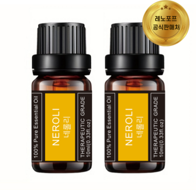 레노포프 천연 에센셜오일 & 블랜딩오일 35종 테라퓨틱등급 2개 15.네롤리 10ml