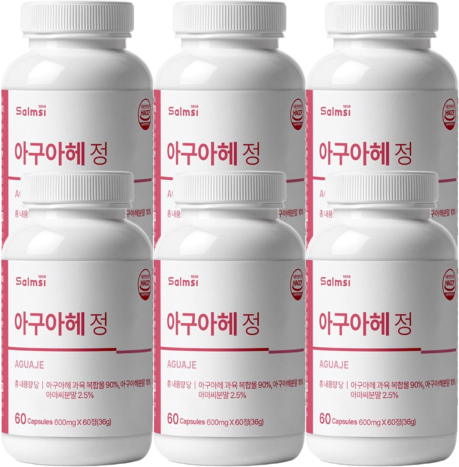 아구아헤 열매 과육 복합물 식약처 HACCP 인증, 6개, 60정