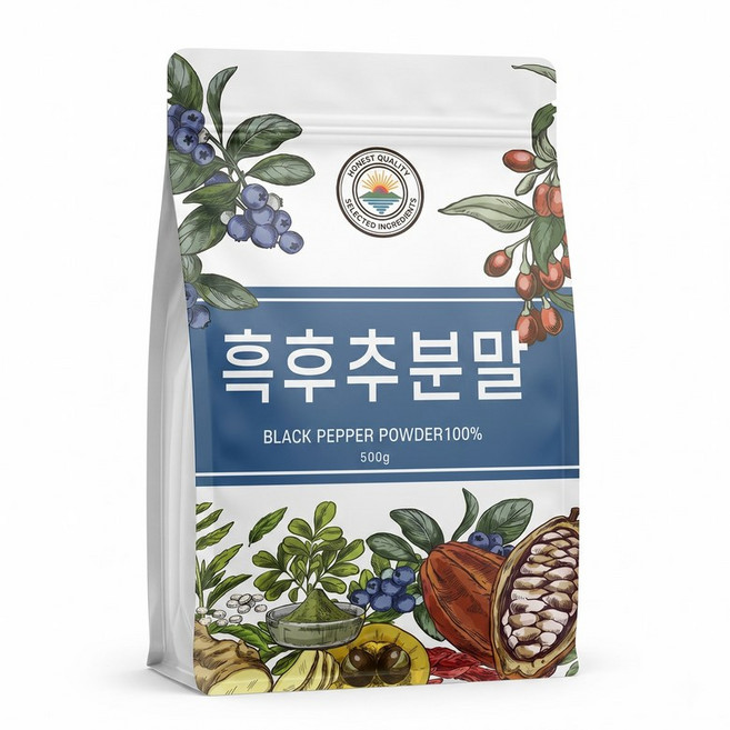 베트남 흑후추 분말 가루 500g, 1개