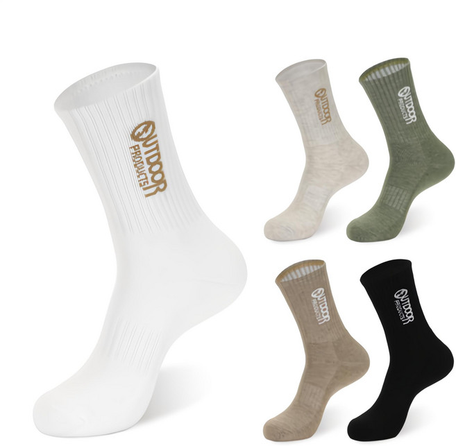 아웃도어프로덕츠 플레인 더블 쿠션 크루 양말 5켤레