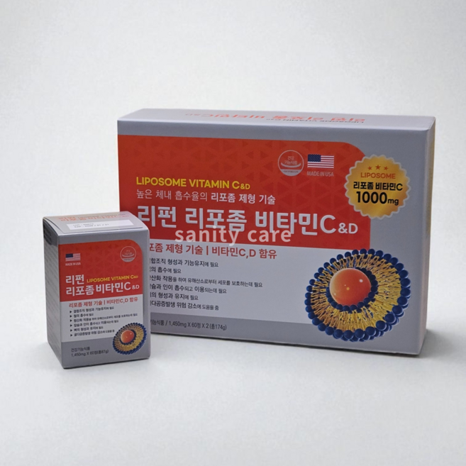 리펀 리포좀 비타민 C&D 120정 1BOX, 2개