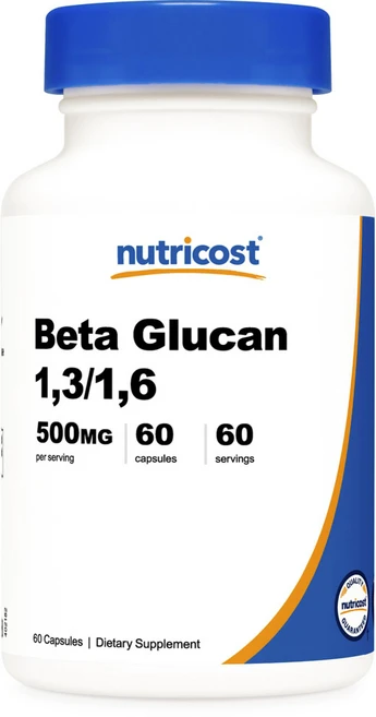 뉴트리코스트 베타 글루칸 500mg 캡슐, 1개, 60정 - 쿠팡