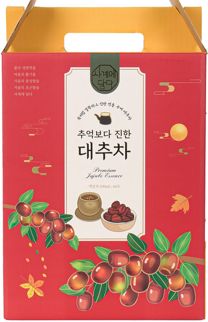 [25년 10월 수확] 사계에담다 대추고 듬뿍 수제 대추차 플러스, 100mg, 1박스, 60개입