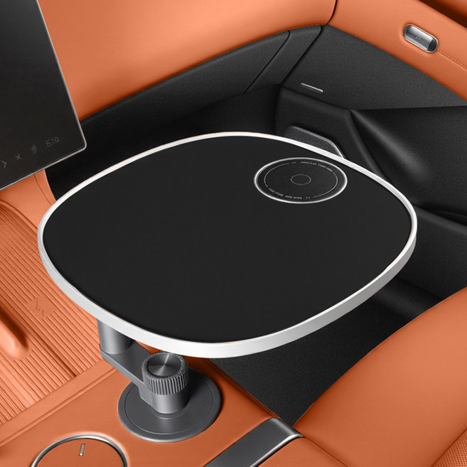 차량용 테이블 카시트 트레이 차량용 식탁 테이블 차량용 책상 무중력, 블랙, 1개