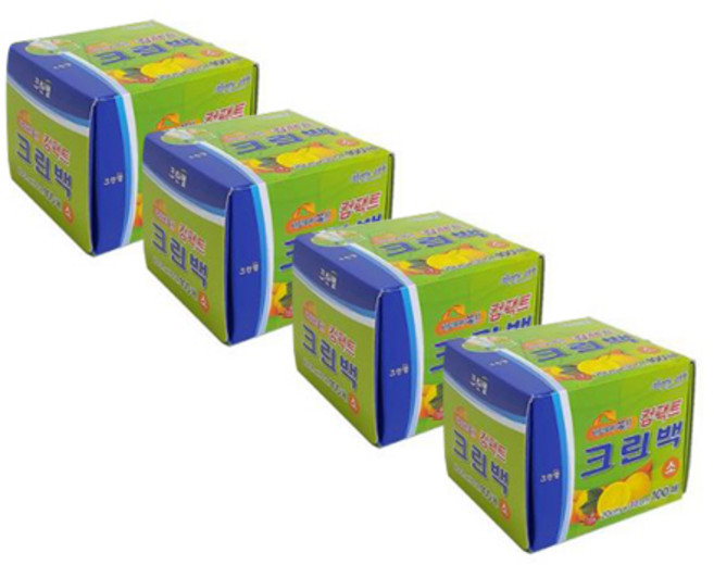 크린랲 컴팩트 크린백 소 20 x 30 cm, 100개, 4개