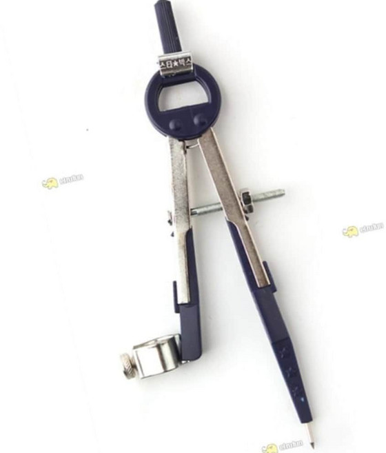 콤파스 나사형 색상랜덤 제도용 측정도구 학용품 kiw+6475GD