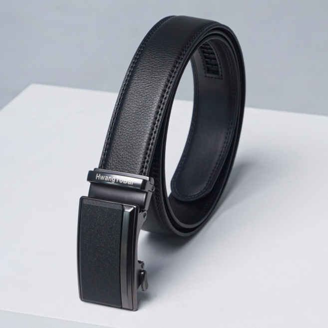 황토발 남성 프리미엄 소가죽 자동 벨트 HB-01